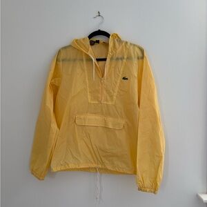 Vintage Lacoste Yellow Hooded Windbreaker